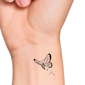 Small Butterfly Temporary Tattoo / wrist tattoo
