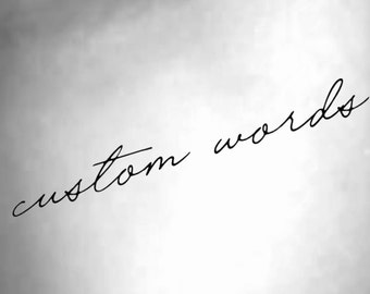 Custom Words Handwriting Temporary Tattoo