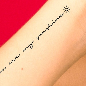 You Are My Sunshine Temporary Tattoo - Etsy Denmark