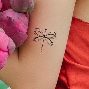 Dragonfly Heart Temporary Tattoo