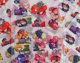 A5 Clear Sticker Sheets 2024 Drawtober Bungou Stray Dogs Soukoku Dazai Chuuya Anime Planner Journaling SKK BSD