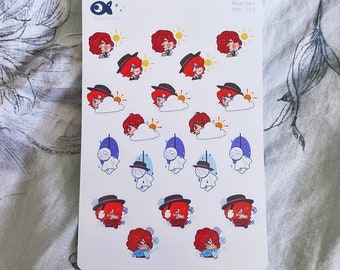 Sticker Sheets Weather Tracker Icons Bungou Stray Dogs Soukoku Dazai Chuuya Anime Planner Journaling SKK BSD