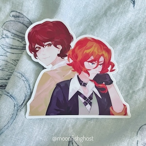 Waterproof Vinyl Die Cut Sticker Bungou Stray Dogs Soukoku Dazai Chuuya Anime Planner Journaling SKK BSD