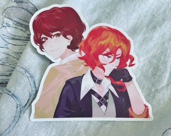 Waterproof Vinyl Die Cut Sticker Bungou Stray Dogs Soukoku Dazai Chuuya Anime Planner Journaling SKK BSD