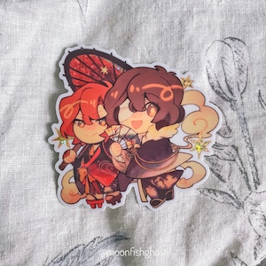 Holographic Waterproof Vinyl Die Cut Sticker Bungou Stray Dogs Soukoku Dazai Chuuya Mayoi New Year&#39;s Anime Planner Journaling SKK BSD