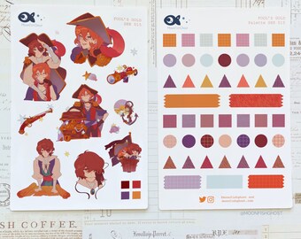 Sticker Sheets Gakuen Spring Cherry Blossoms Bungou Stray Dogs Soukoku Dazai Chuuya Anime Planner Journaling SKK BSD