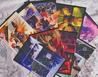 2025 Drawtober Art Prints Bungou Stray Dogs Soukoku Dazai Chuuya Postcard Art Prints Anime SKK BSD