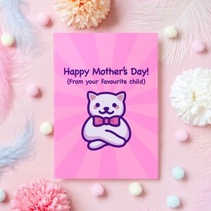 Lustige Muttertagskarte | Alles Gute zum Muttertag von Deinem Lieblingskind! | Niedliche & humorvolle Karte für Mama | Geschenk zum Muttertag