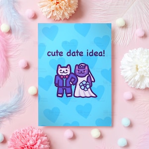 Funny Anniversary Cat Card | Cute Date Idea! | Gift For Husband, Wife, Boyfriend, Girlfriend, Her, Him
