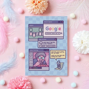 Tarjeta de cumpleaños Vaporwave / Tarjeta de feliz cumpleaños divertida, grosera y ofensiva / Regalo divertido para ella o para él
