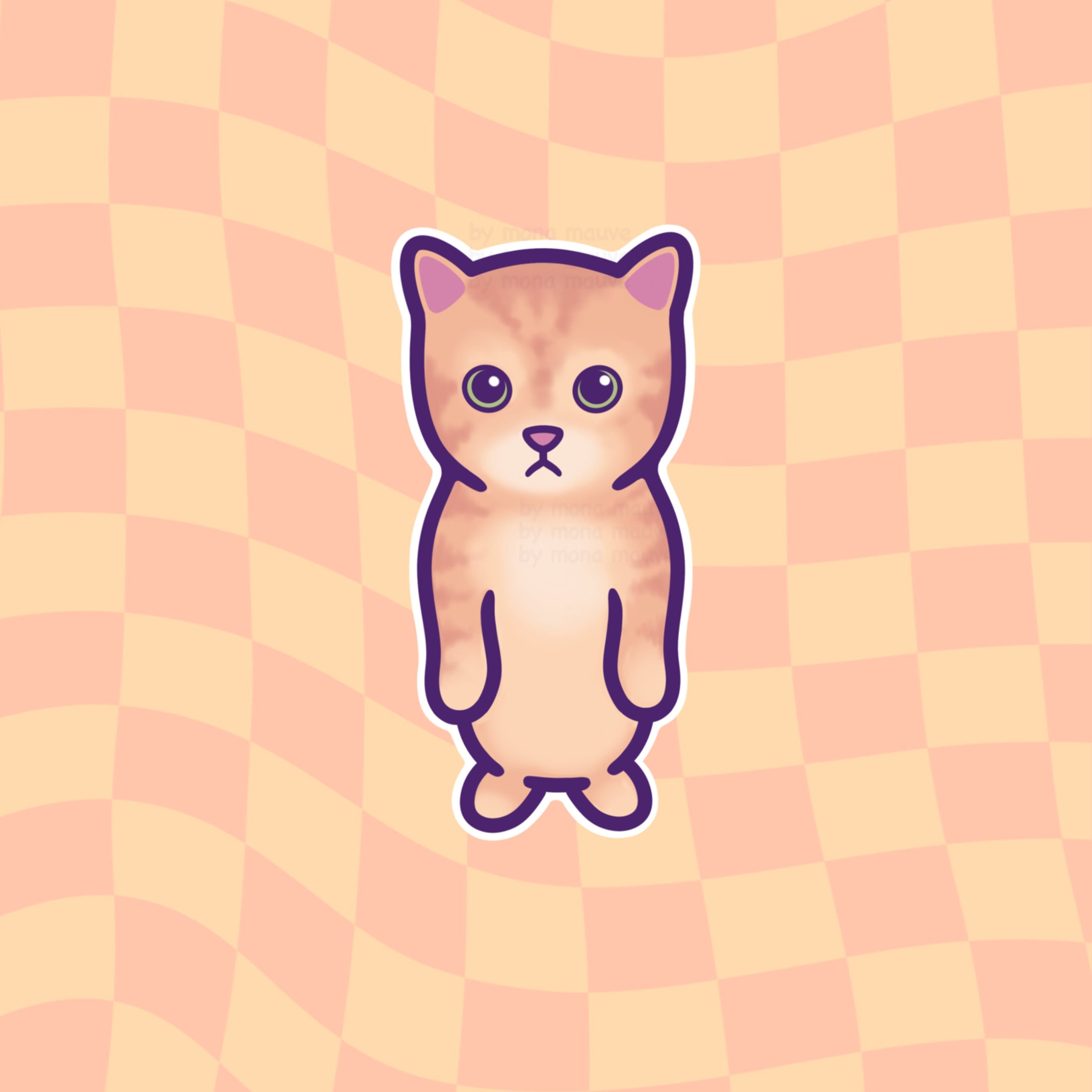 Cute Cat Vinyl Sticker El Gato Meme Funny Orange Kitten - Etsy New Zealand