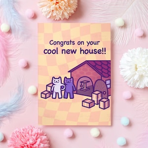 de pendaison de crémaillère de chat drôle de Zazzle.be Liste d'envies Vous avez des idées ? Félicitations pour votre nouvelle maison cool | Jolie carte de félicitations pour couple meilleur ami, collègue, voisin
