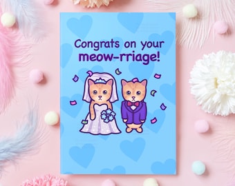 Meme Wedding Card | Congrats on Your Marriage | Funny Cat Meme Card | Playful Wedding Gift for Just Married Friends