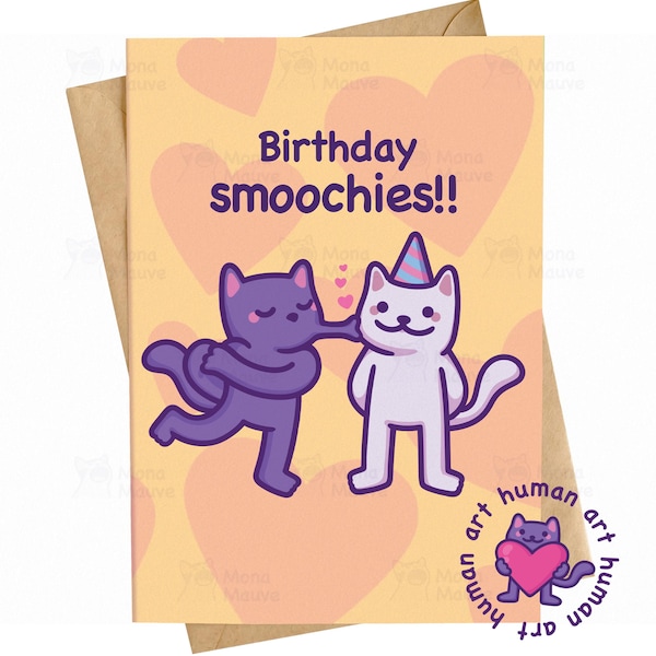 Biglietto d'auguri divertente con gatto – Biglietto d'auguri con meme carino per amici, fidanzati, fidanzate, biglietto umoristico con gatto per lui e per lei