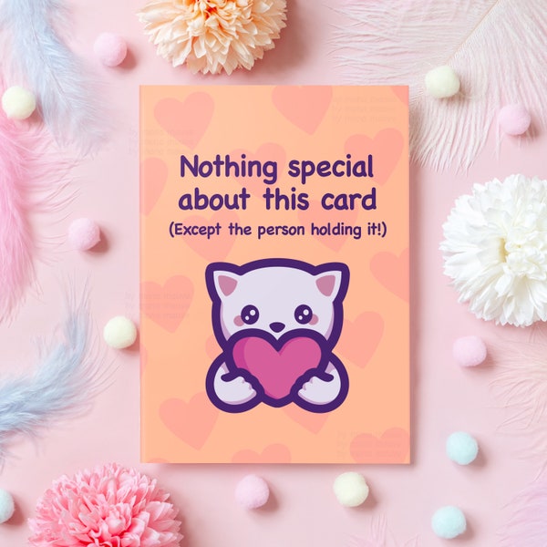 Cute Cat Love/Anniversary Card | You are Special! | Cat Meme Gift For Boyfriend, Girlfriend, Husband, Wife, Best Friend - Her or Him A6/A5