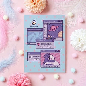 Tarjeta de aniversario de Vaporwave / ¡Cada año sigue mejorando! / Geeky and Cute Windows Pop-Up Card / Regalo para esposa, esposo, ella o él