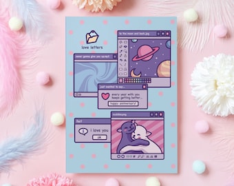 Vaporwave Anniversary Card | Every Year Keeps Getting Better! | Geeky and Cute Windows Pop-Up Card | Gift for Wife, Husband - Her or Him