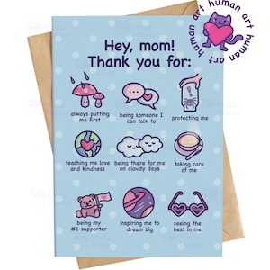 Heartfelt Card for Mum | Thank You Mum Card | Sweet Appreciation Card for Mother image 1