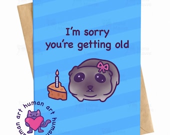 Sad Hamster Meme Birthday Card | Funny Getting Older Card | TikTok Meme Gift