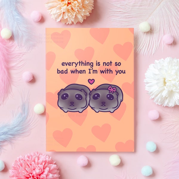 Trauriger Hamster Meme Jubiläums Karte | Lustiges Geschenk für Hochzeit oder Dating Jahrestag | für Mann, Frau, Freund, Freundin - Sie oder Ihn