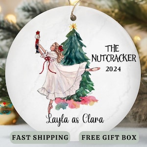 Nutcracker Clara Ornament Personalized The Nutcracker Ballet Dancer Keepsake Ornament Christmas Ballet Gift Custom Clara gift for dancer