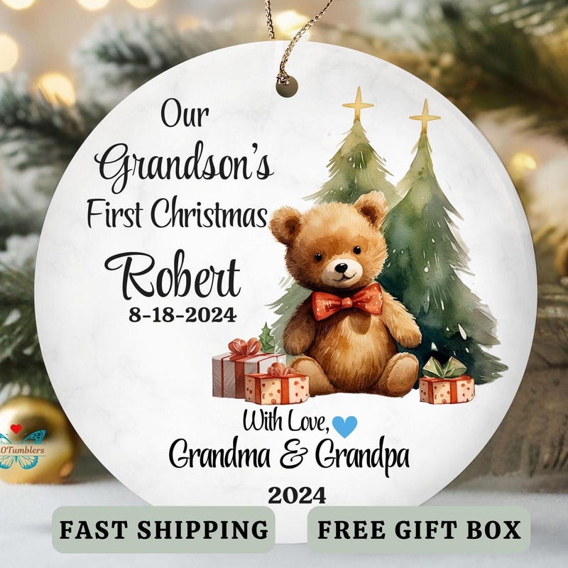 Grandmas First Baby Boy Etsy