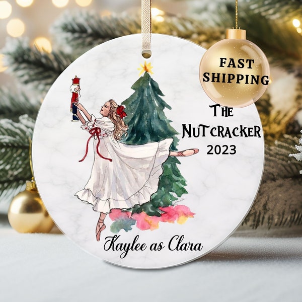 Nutcracker Clara Personalized Ornament-Custom Nutcracker Keepsake-Ballet dancer Ornament-Christmas 2023 Ornament-Ballet Christmas 2023 Gift