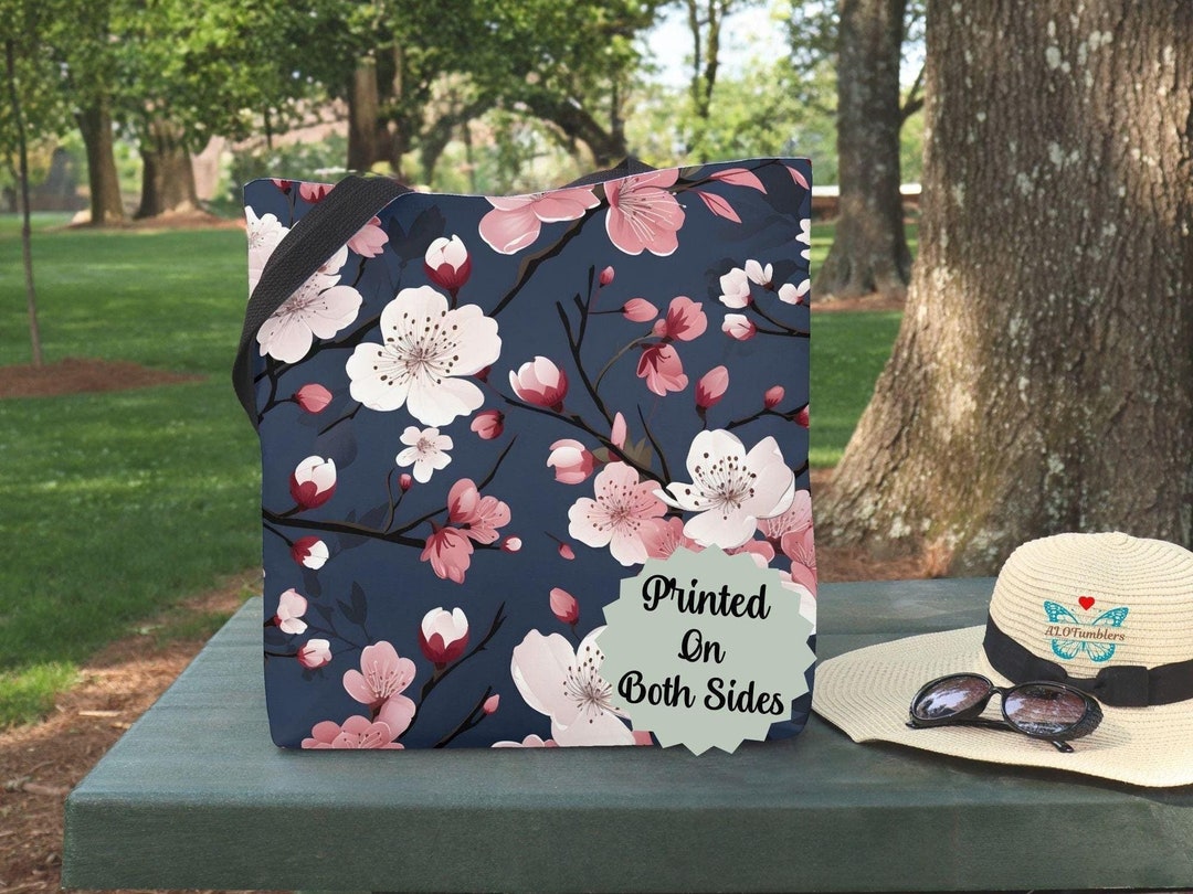 Sakura Cherry Blossom Purse Crossbody Canvas Saddle Bag