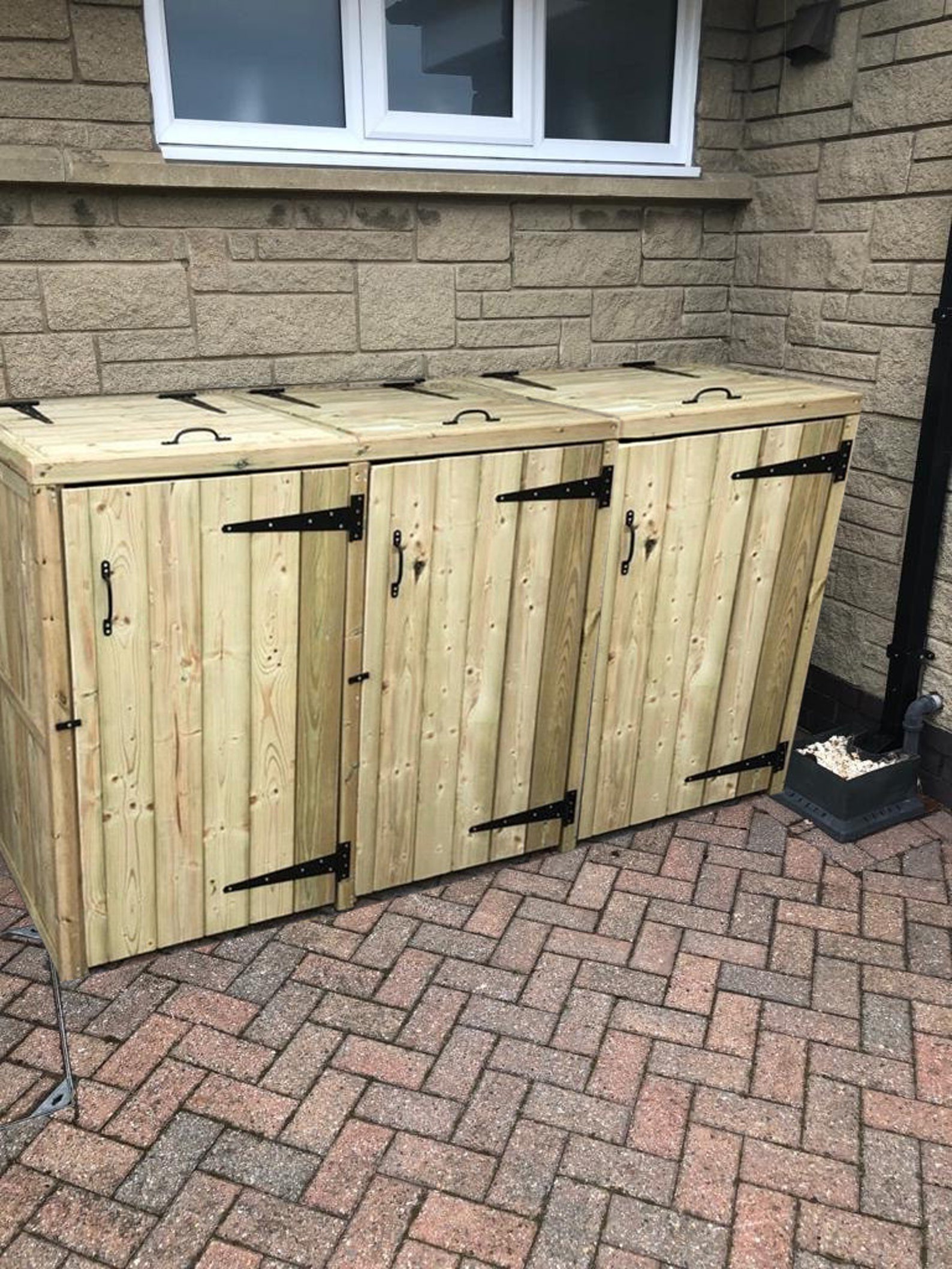 Bin Store Triple Wheelie Bin Storage Etsy UK