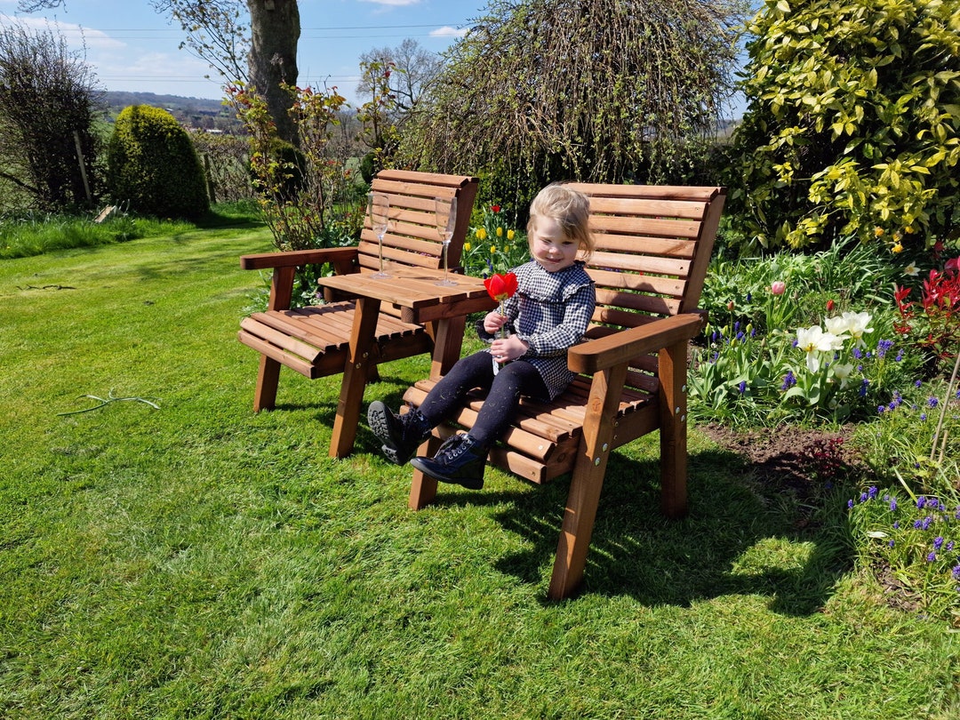 Wooden Love Seats, Garden Chairs, Loveseat, Jack and Jill, Companion