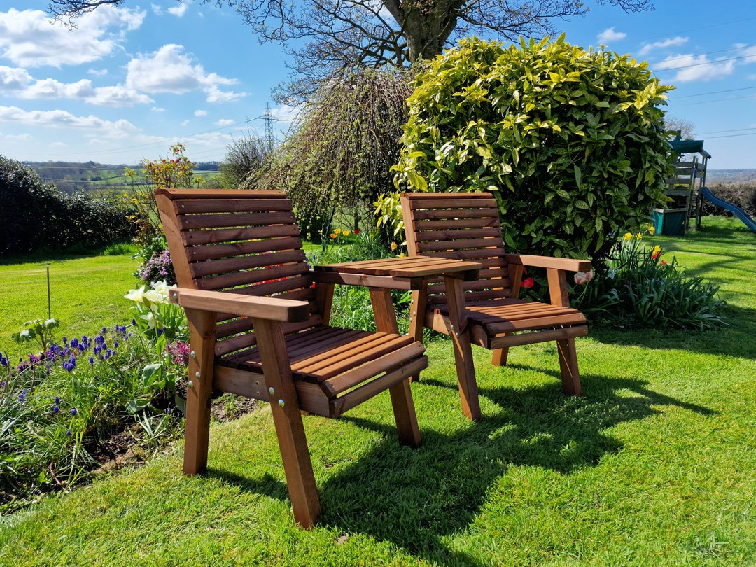 Wooden Love Seats, Garden Chairs, Loveseat Etsy UK