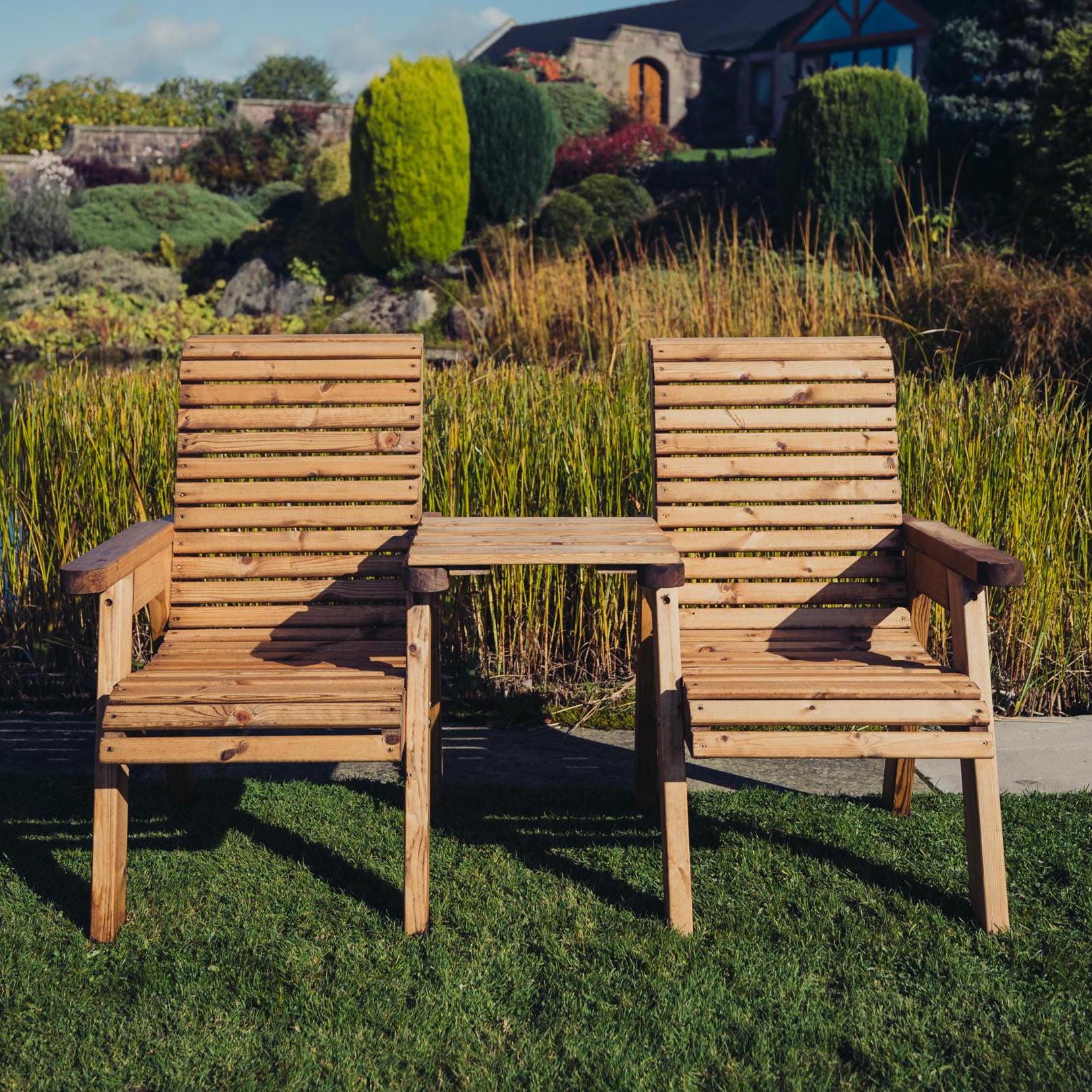Wooden Love Seats Garden Chairs Loveseat Jack and Jill Companion Seat Etsy Australia