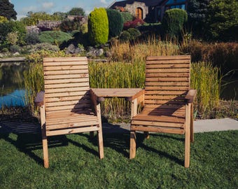 Wooden love seat garden furniture hotsell