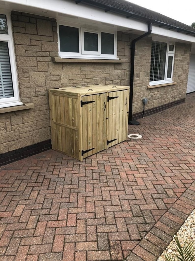 Bin Store Double Wheelie Bin Storage Etsy