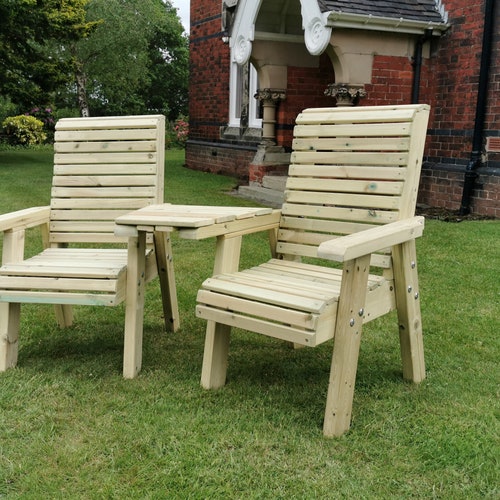 Love Seats Conversation Set. Treated Garden Seats Etsy UK