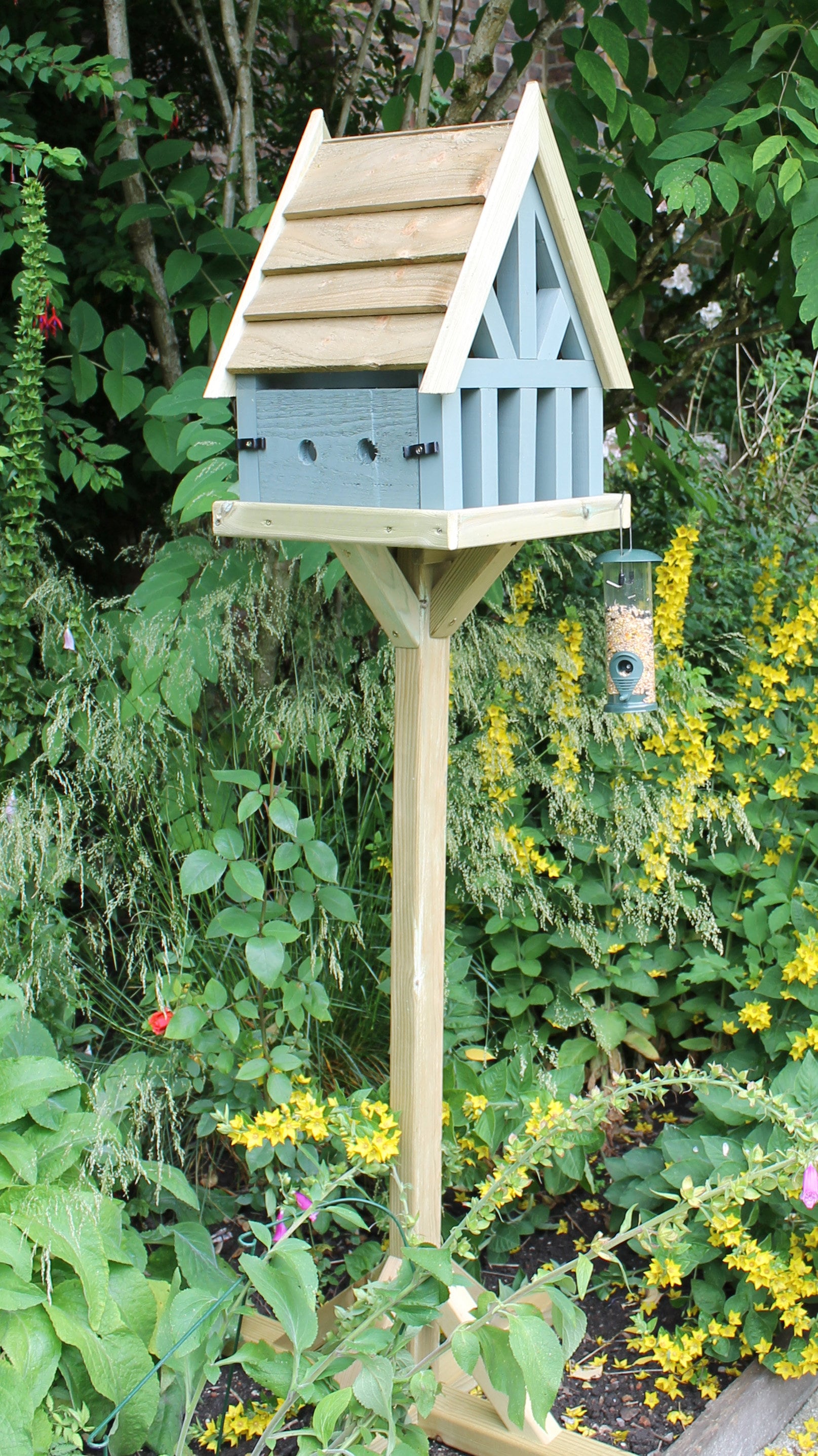 Superior Handpainted Bird Table, Wooden Bird Feeder Pigeon Proof. - Etsy UK