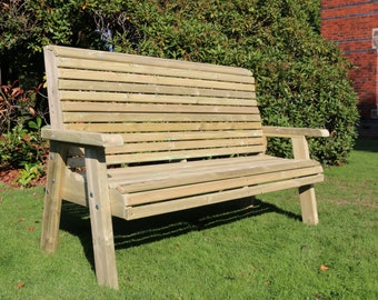 Chunky 3 seater pressure treated garden bench