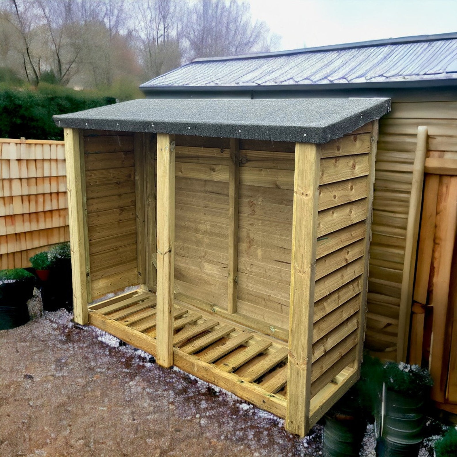 Heavy Duty 6ft High X 4ft Wide Felted Roof Log Store - Etsy UK