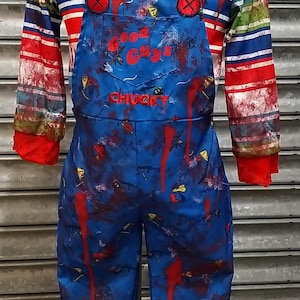 Clobbered Chucky Hand Crafted Horror Cosplay Kids Costume OOAK