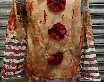 Clobbered Clown Handarbeit Horror Cosplay Kinderkostüm OOAK