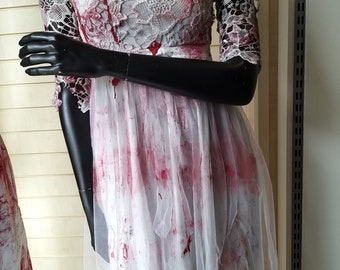 Clobbered Bride Undead Halloween Cosplay Handmade Handcrafted Creepy Gothic OOAK Costume Zombie