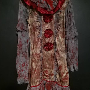 Clobbered Clownette Undead Halloween Cosplay Handmade Handcrafted Creepy Gothic OOAK Costume Zombie