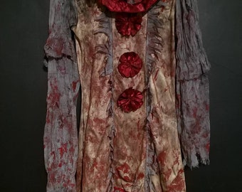 Clobbered Clownette Undead Halloween Cosplay Handgefertigtes gruseliges Gothic OOAK Kostüm Zombie