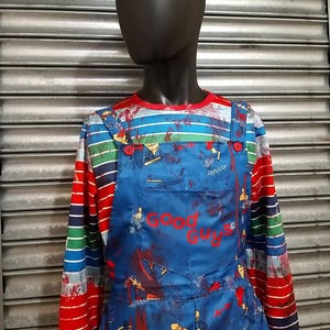 Clobbered Chucky Hand Crafted Halloween Cosplay Costume Adult OOAK Good Guys Childs Play