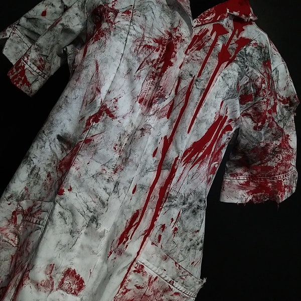 Infirmière écrasée mort-vivante Halloween Cosplay fait main fait main effrayant gothique OOAK Costume Zombie