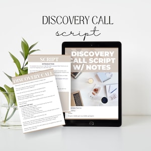 Discovery Call Script with Notes PDF, Discovery Call Guide  Service Provider, Discovery Call Script Coaches, Call Flow and Script Template