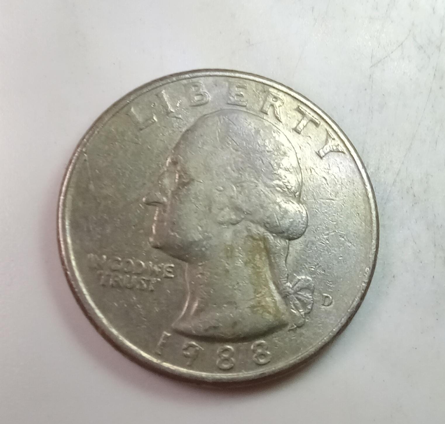 Seltene 1988 D/D DDR Washington Quarter