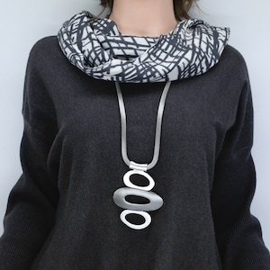 Stylish statement necklace, sweater necklace, bold necklace Stainless steel necklace image 4