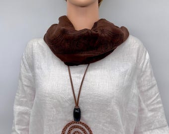 Copper Swirl Pendant Necklace: Chunky Statement Jewelry