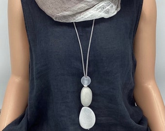 Imitation stone pendant, bold  necklace, statement necklace